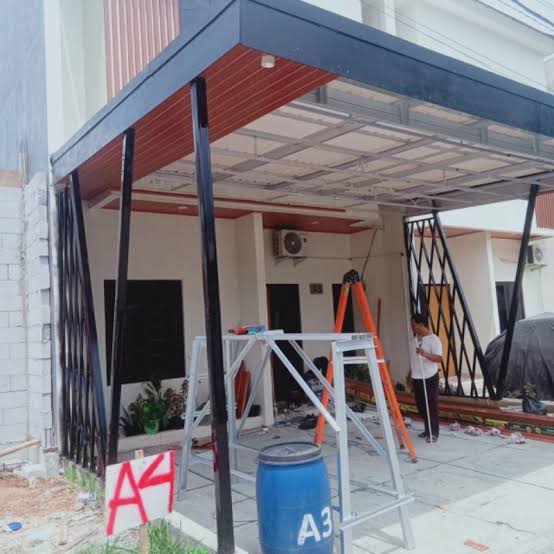 Jasa Pagar Besi, Canopy Baja Ringan aluminium tralis plafon pvc membran Profesional di Sukabumi (24)